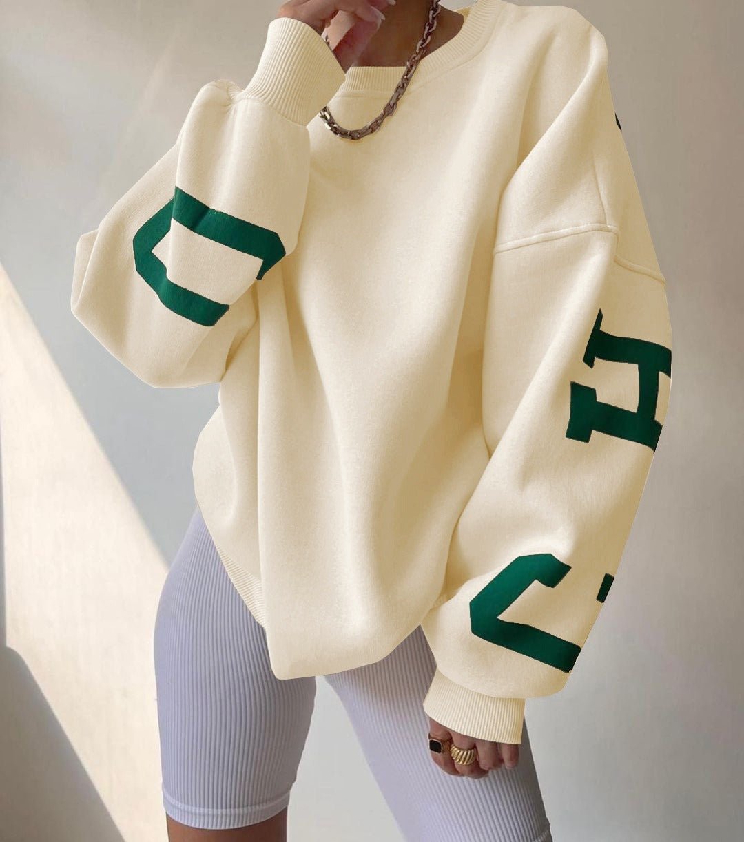 Chicago Phoenix Sweater | Casual Letters Print Sweatshirt Women Fashion Fleece Long Sleeve Loose Hoodies Y2k Streetwear Autumn Winter Lady Pullovers - Mighty Lifestyle