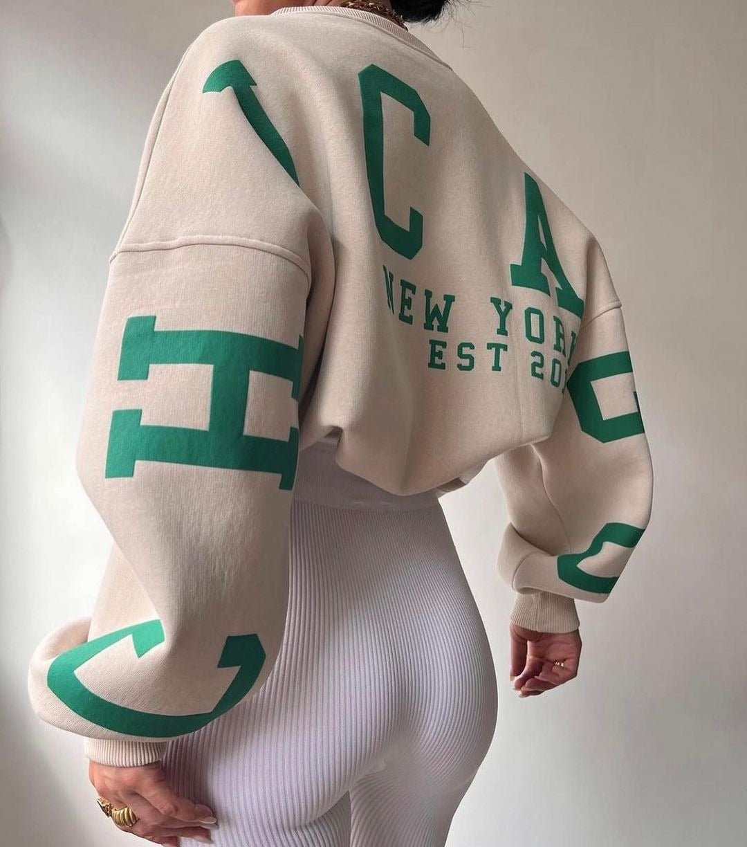 Chicago Phoenix Sweater | Casual Letters Print Sweatshirt Women Fashion Fleece Long Sleeve Loose Hoodies Y2k Streetwear Autumn Winter Lady Pullovers - Mighty Lifestyle