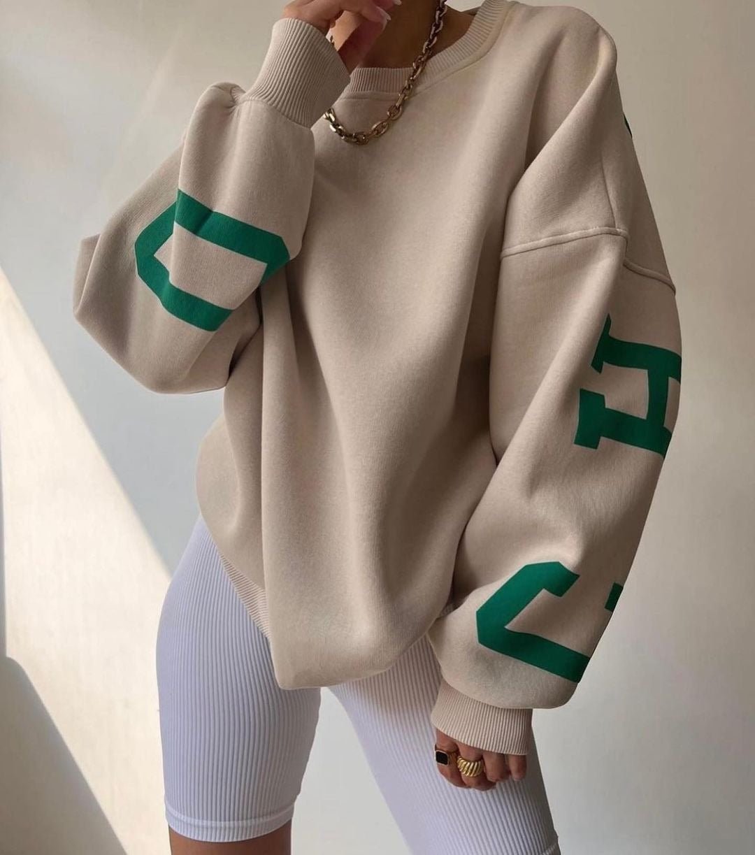 Chicago Phoenix Sweater | Casual Letters Print Sweatshirt Women Fashion Fleece Long Sleeve Loose Hoodies Y2k Streetwear Autumn Winter Lady Pullovers - Mighty Lifestyle