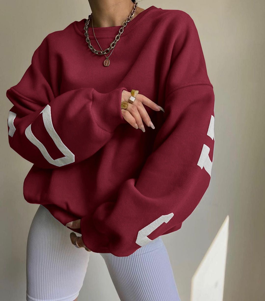 Chicago Phoenix Sweater | Casual Letters Print Sweatshirt Women Fashion Fleece Long Sleeve Loose Hoodies Y2k Streetwear Autumn Winter Lady Pullovers - Mighty Lifestyle