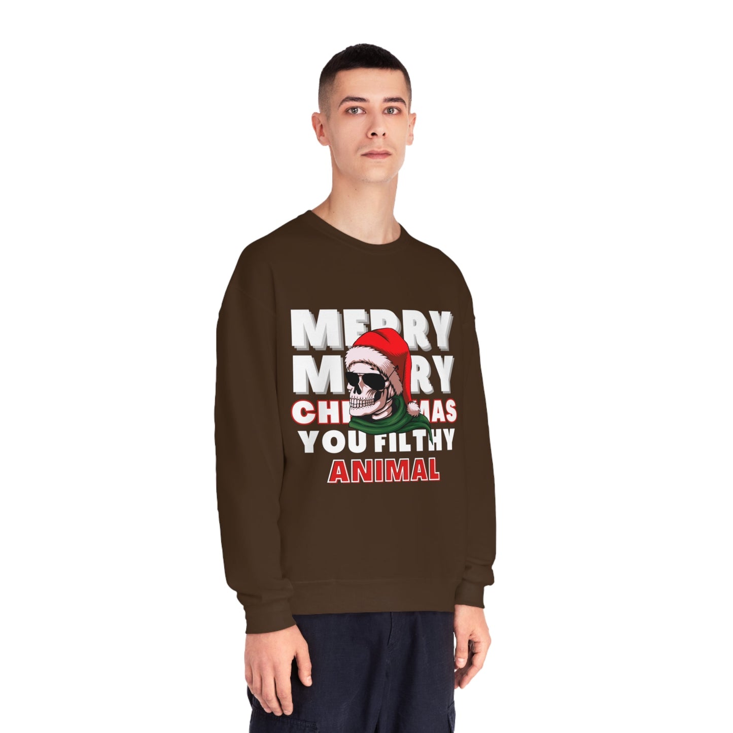 Christmas Sweater, Merry Christmas, Ugly Christmas Sweater, Holiday Sweater, Scary Christmas, Unisex NuBlend® Crewneck Sweatshirt - Mighty Lifestyle