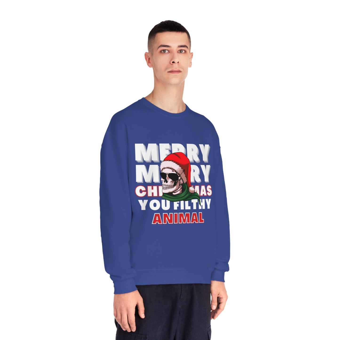 Christmas Sweater, Merry Christmas, Ugly Christmas Sweater, Holiday Sweater, Scary Christmas, Unisex NuBlend® Crewneck Sweatshirt - Mighty Lifestyle