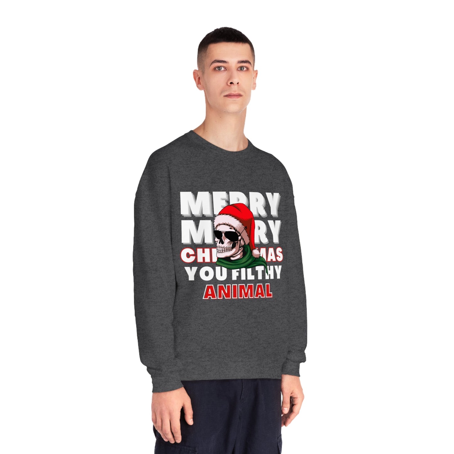 Christmas Sweater, Merry Christmas, Ugly Christmas Sweater, Holiday Sweater, Scary Christmas, Unisex NuBlend® Crewneck Sweatshirt - Mighty Lifestyle