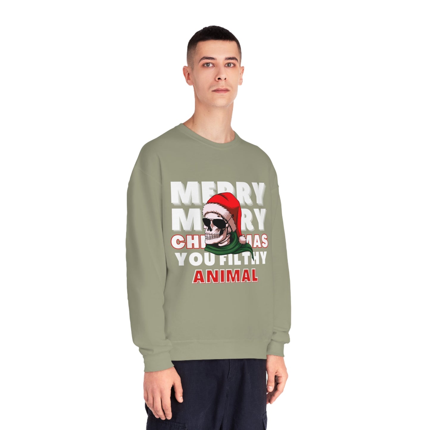 Christmas Sweater, Merry Christmas, Ugly Christmas Sweater, Holiday Sweater, Scary Christmas, Unisex NuBlend® Crewneck Sweatshirt - Mighty Lifestyle