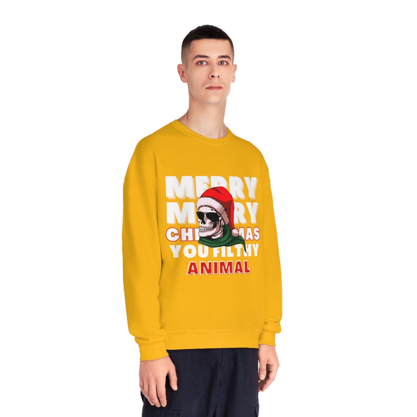 Christmas Sweater, Merry Christmas, Ugly Christmas Sweater, Holiday Sweater, Scary Christmas, Unisex NuBlend® Crewneck Sweatshirt - Mighty Lifestyle