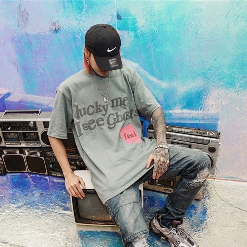 Coolie Gal and Guy Streetwear Shirt | High Street Kanye Unisex Graffiti Print Love Short Sleeve T shirt - Mighty Lifestyle