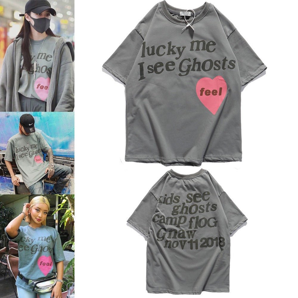 Coolie Gal and Guy Streetwear Shirt | High Street Kanye Unisex Graffiti Print Love Short Sleeve T shirt - Mighty Lifestyle