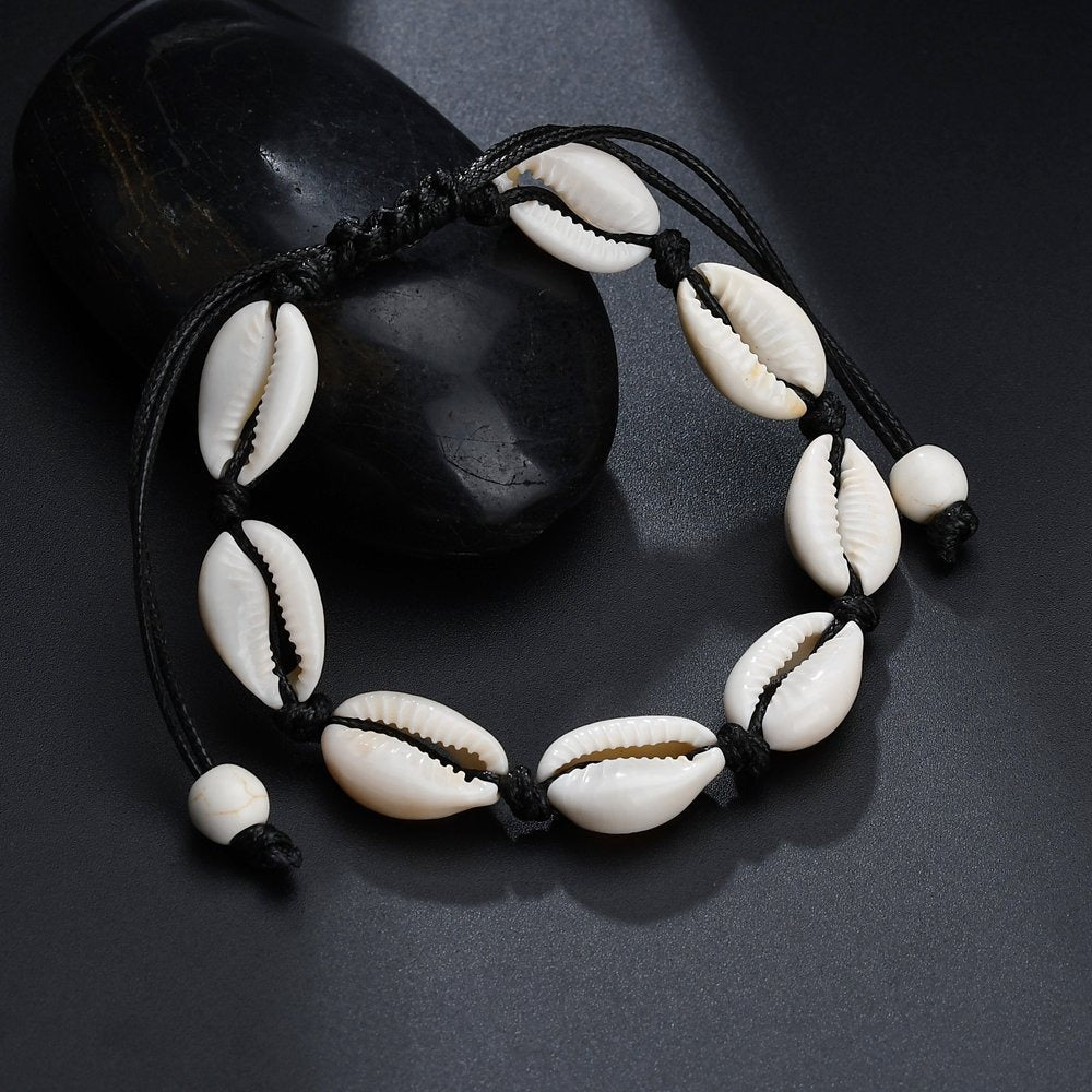 Cowrie Shells Bracelet | African Bracelet | Trendy Casual Handwear Shell Weaving Bracelet - Mighty Lifestyle