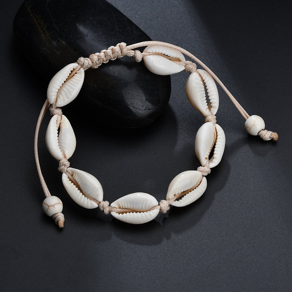 Cowrie Shells Bracelet | African Bracelet | Trendy Casual Handwear Shell Weaving Bracelet - Mighty Lifestyle
