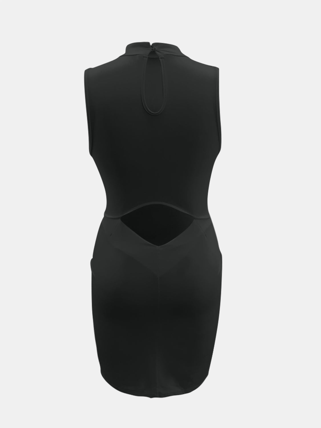 Cutout Mock Neck Sleeveless Dress - Mighty Lifestyle