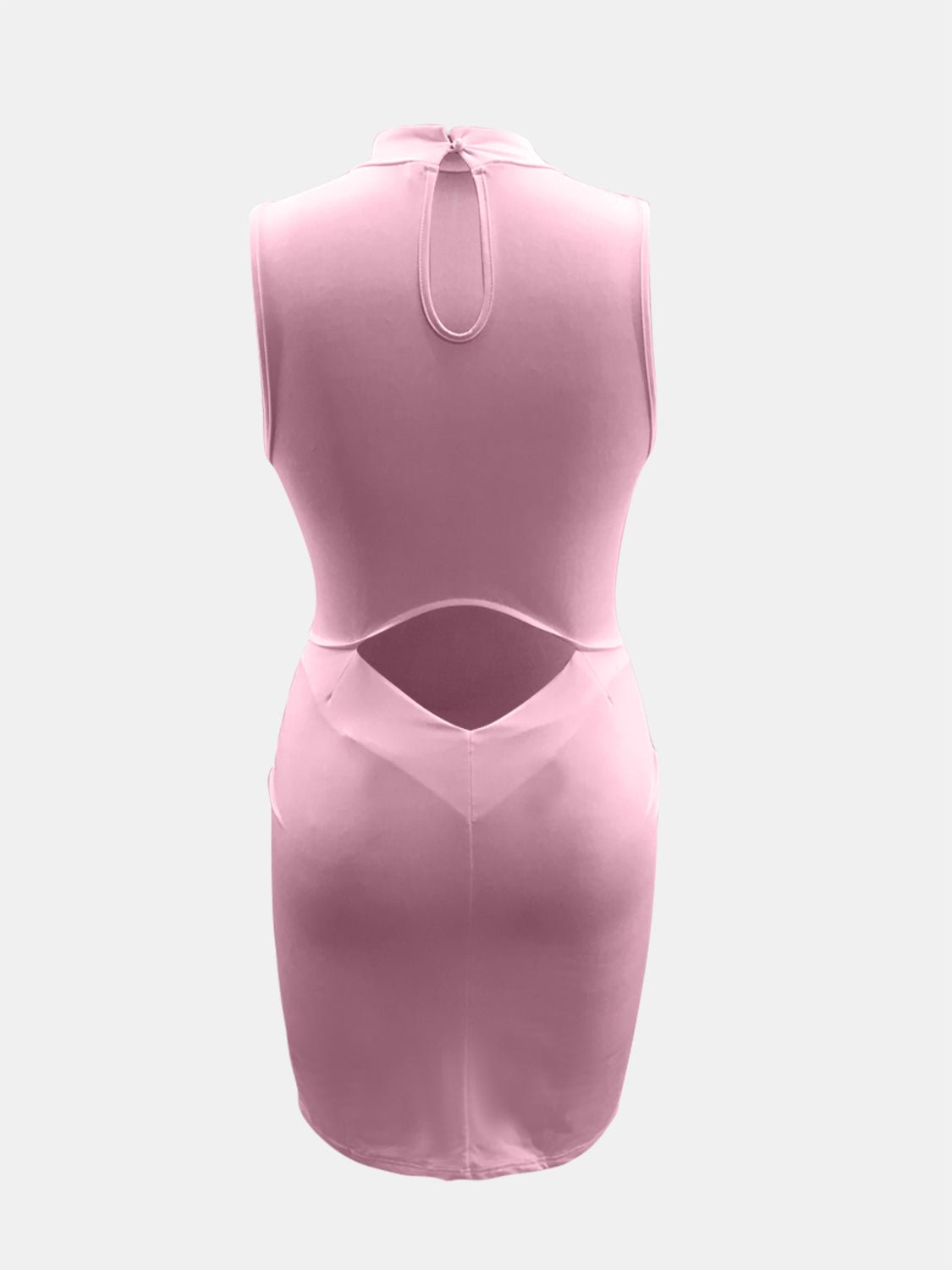 Cutout Mock Neck Sleeveless Dress - Mighty Lifestyle