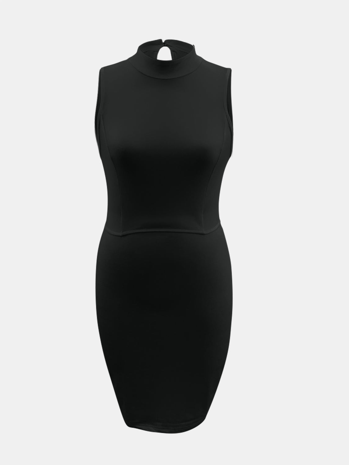 Cutout Mock Neck Sleeveless Dress - Mighty Lifestyle