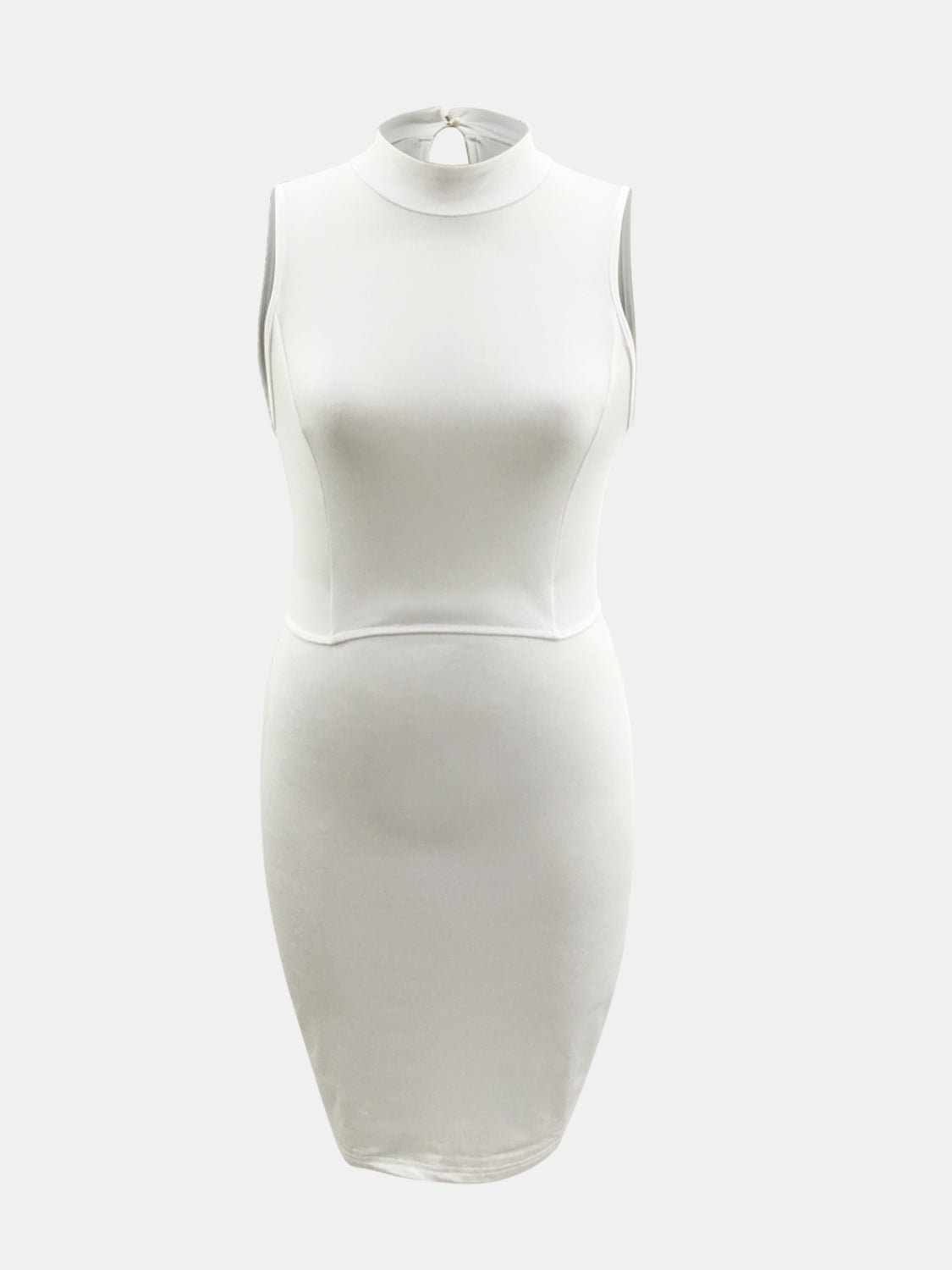 Cutout Mock Neck Sleeveless Dress - Mighty Lifestyle