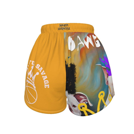 DAWG Shorts Yellow Basketball Shorts Sports Shorts Women's Sports Shorts - Mighty Lifestyle