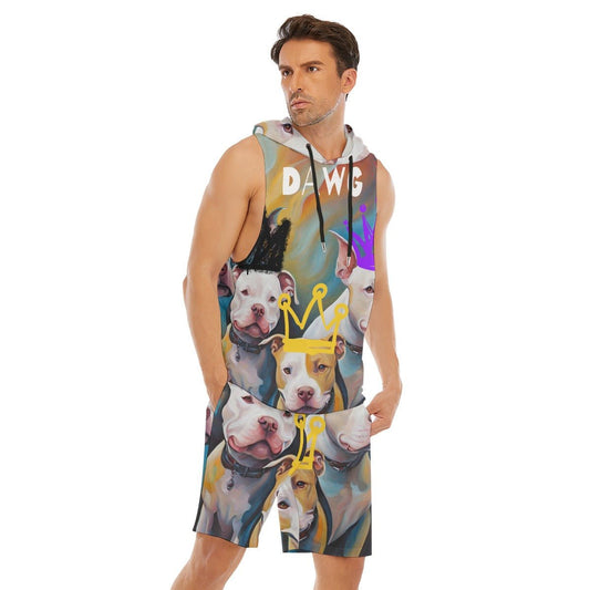 DAWG Sports Set Basketball Set CASUAL SET Sleeveless Vest And Shorts Set - Mighty Lifestyle