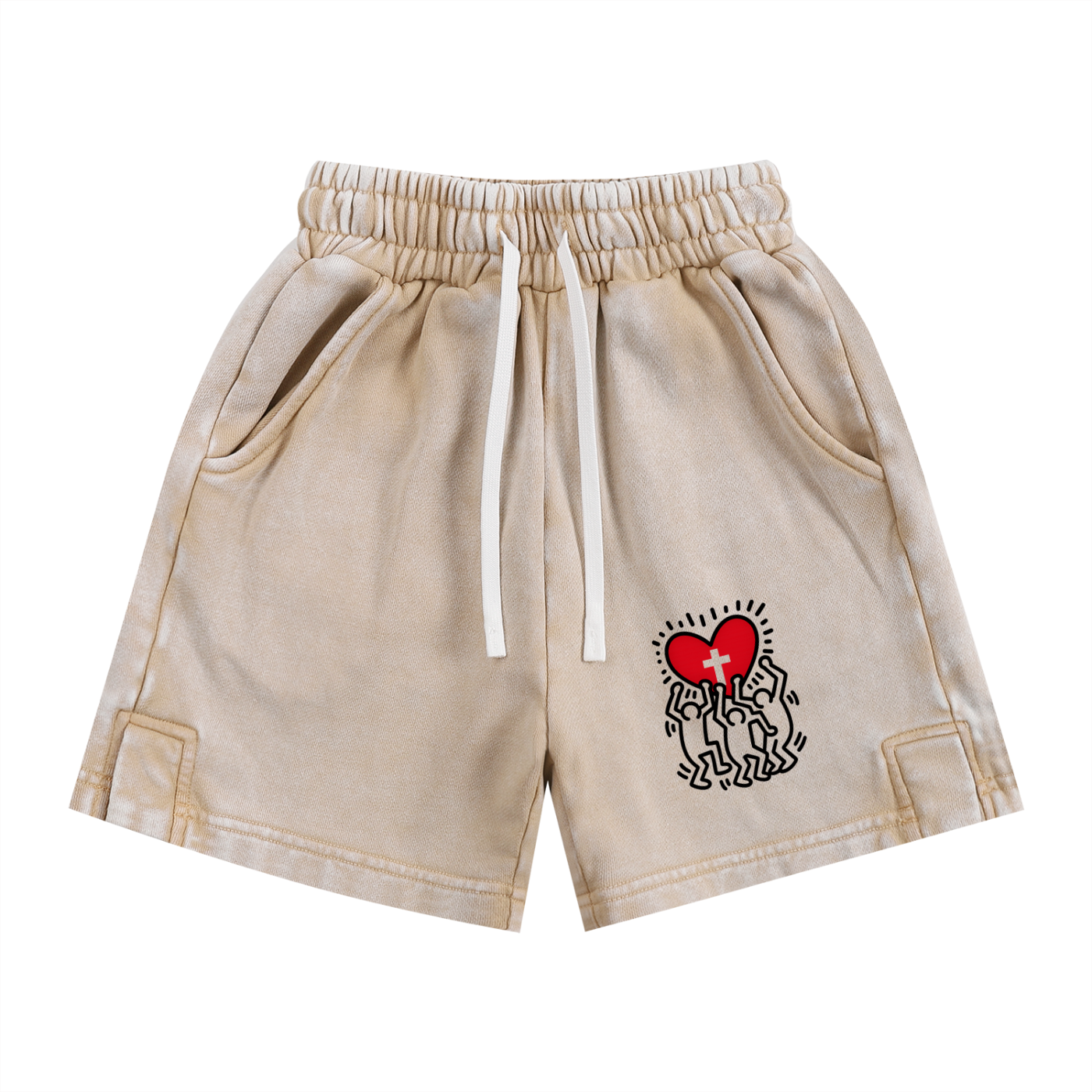 Hearts Above Inspired by Artistry of RH Snow Washed Kids' Shorts