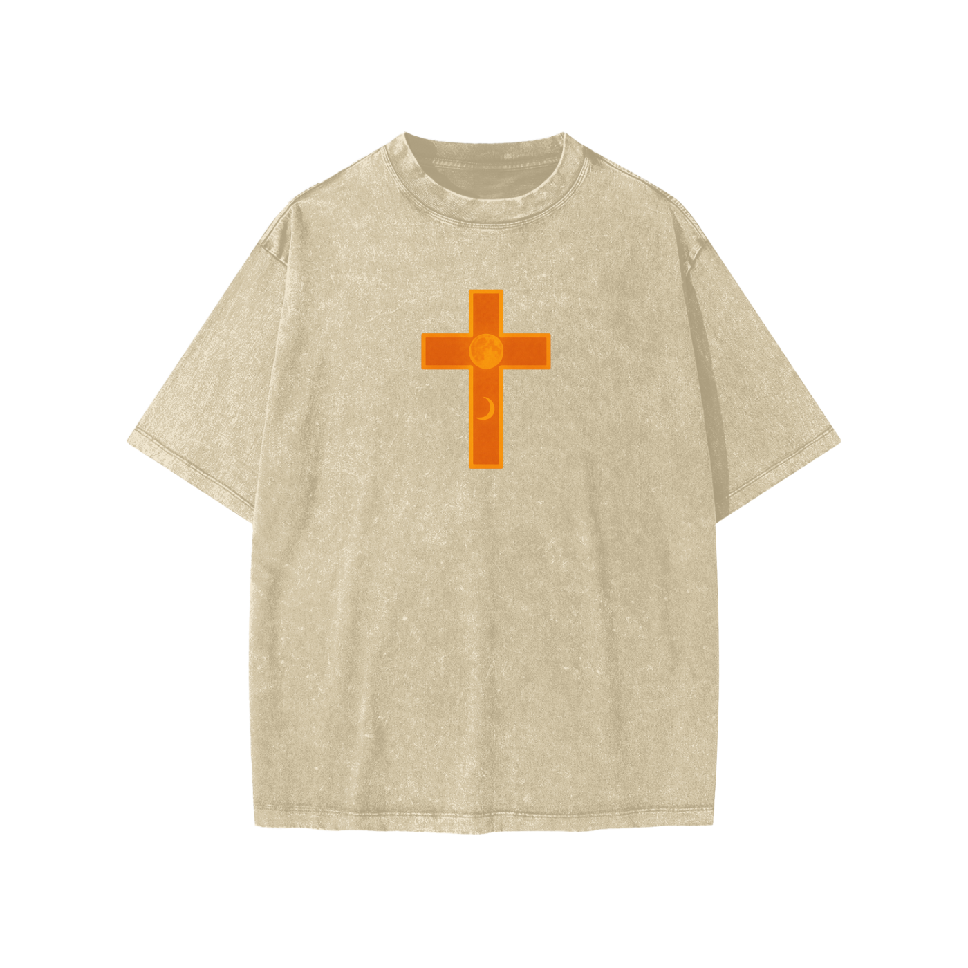 Cross Moon Phase Snow Washed Kids' T-shirt