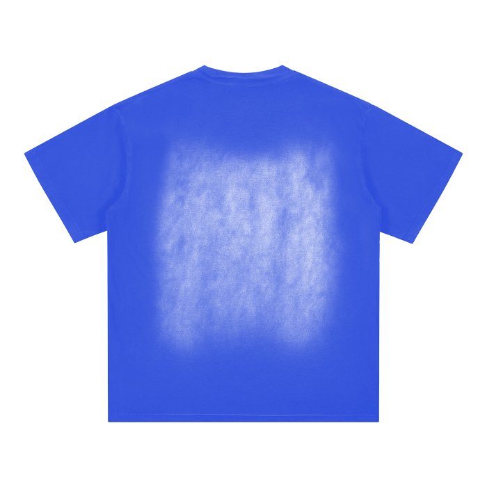 DIFFERENT Square Patch Monkey Washed Drop Shoulder T-Shirt - Mighty Lifestyle