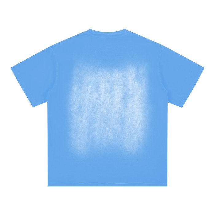 DIFFERENT Square Patch Monkey Washed Drop Shoulder T-Shirt - Mighty Lifestyle