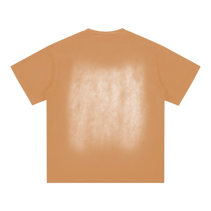 DIFFERENT Square Patch Monkey Washed Drop Shoulder T-Shirt - Mighty Lifestyle
