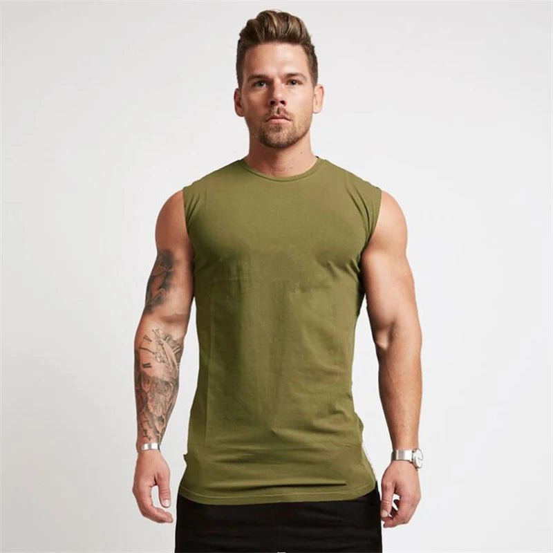 DO THE WORK Gym Shirt Muscle Shirt Fitted Shirt Gyms Clothing Workout Sleeveless Shirt Tank Top Men Bodybuilding Fitness Mens Sportwear Muscle Vests Men Tanktop - Mighty Lifestyle