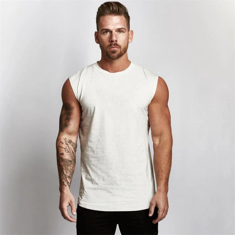 DO THE WORK Gym Shirt Muscle Shirt Fitted Shirt Gyms Clothing Workout Sleeveless Shirt Tank Top Men Bodybuilding Fitness Mens Sportwear Muscle Vests Men Tanktop - Mighty Lifestyle