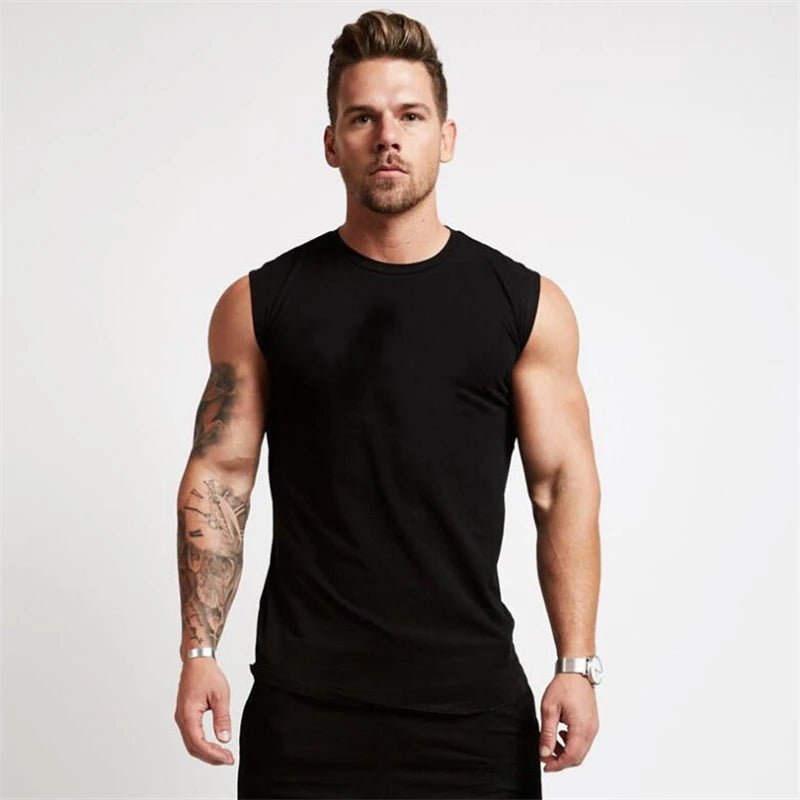 DO THE WORK Gym Shirt Muscle Shirt Fitted Shirt Gyms Clothing Workout Sleeveless Shirt Tank Top Men Bodybuilding Fitness Mens Sportwear Muscle Vests Men Tanktop - Mighty Lifestyle