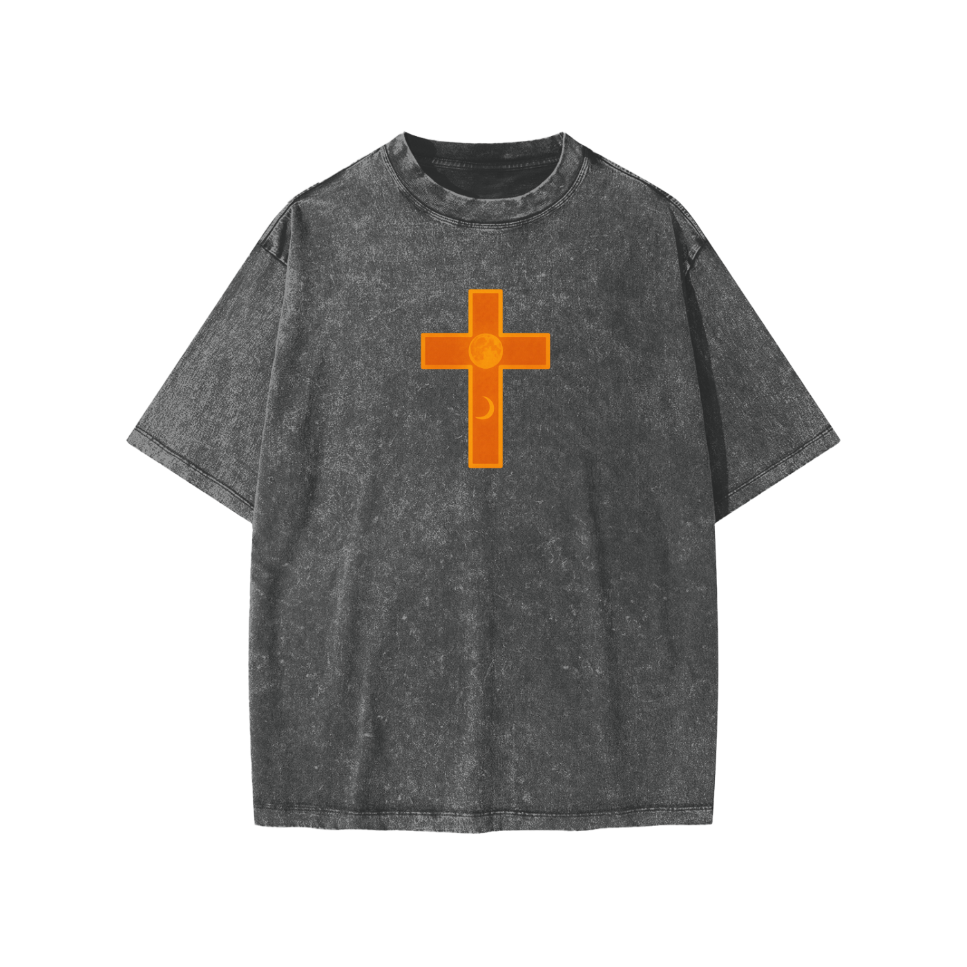 Cross Moon Phase Snow Washed Kids' T-shirt