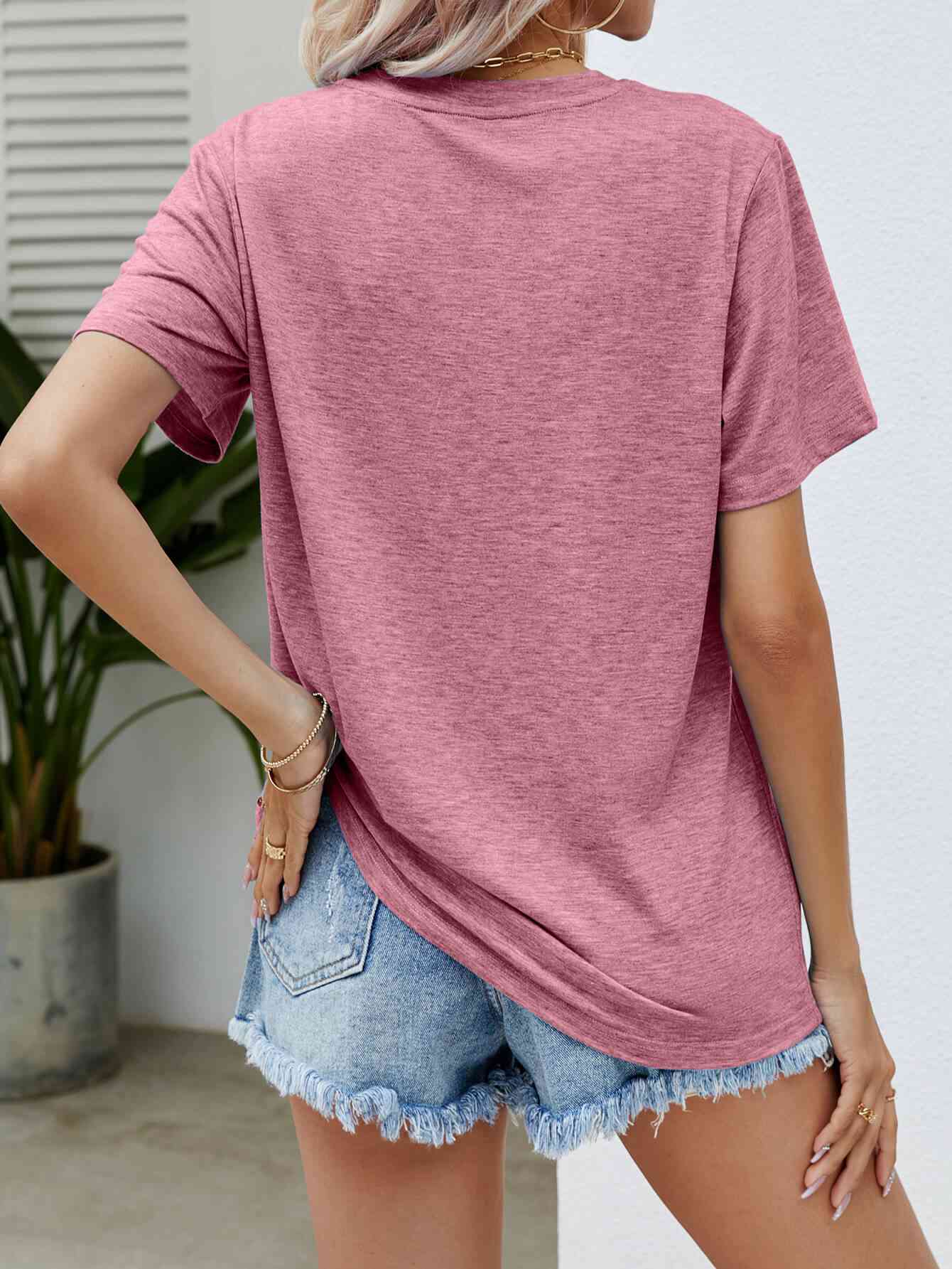 Easter Bunny Graphic Round Neck T-Shirt - Mighty Lifestyle