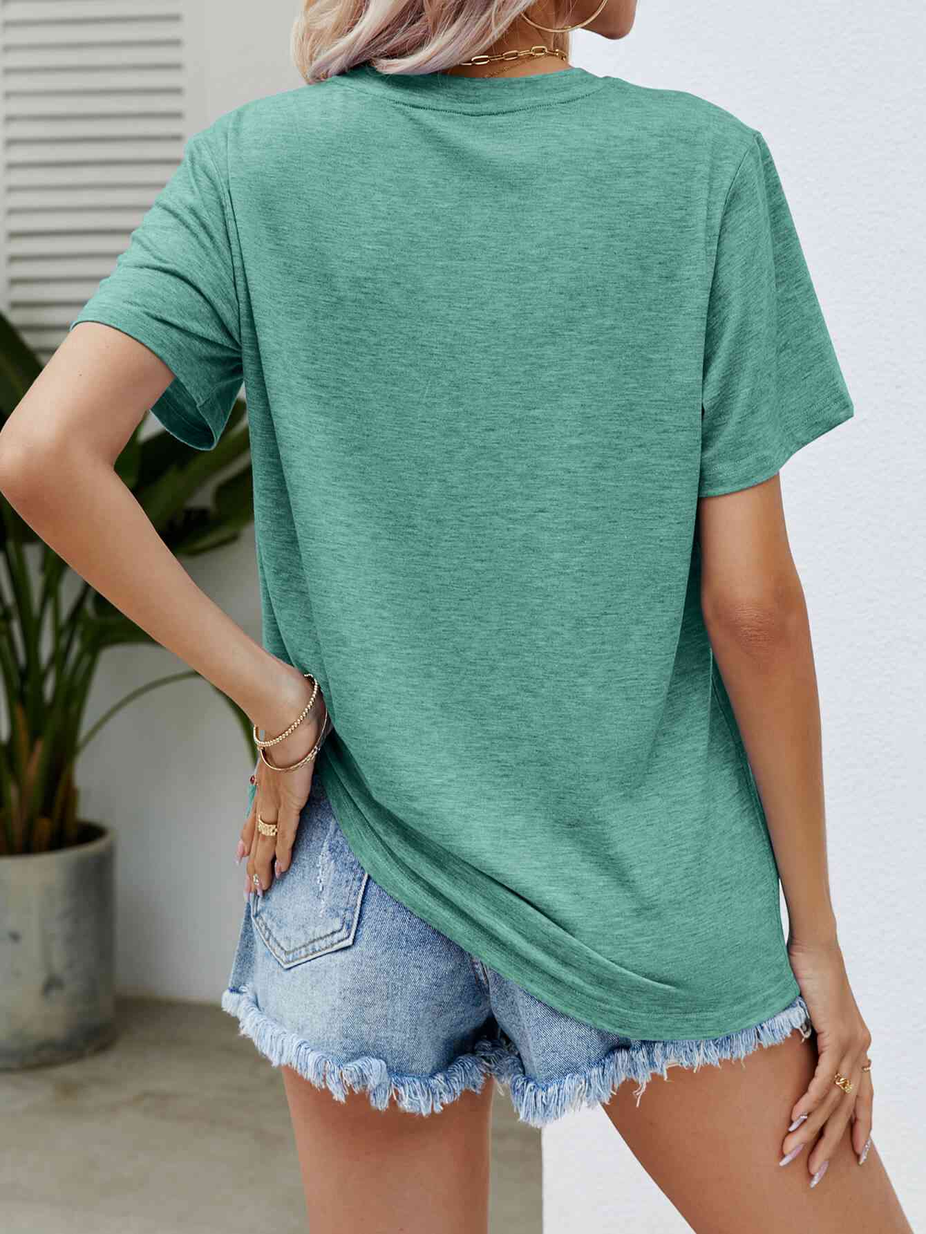 Easter Bunny Graphic Round Neck T-Shirt - Mighty Lifestyle