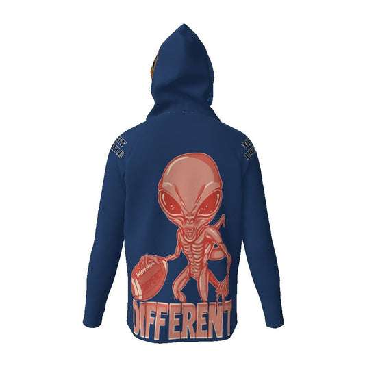 Eat, Sleep, Football, Repeat, Men's Sun Protective Hooded Long Sleeve T-Shirt - Mighty Lifestyle
