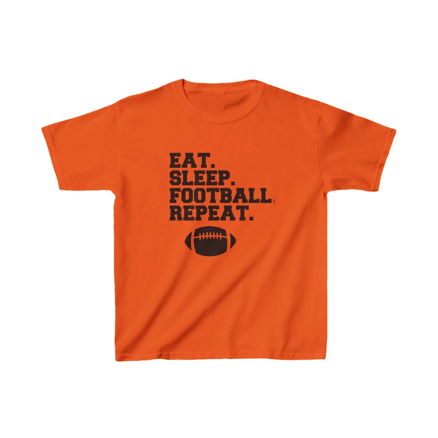 Eat Sleep Football Repeat Shirt for Youth | Football Sports Shirt | Casual or Sports Shirt for Kids - Mighty Lifestyle