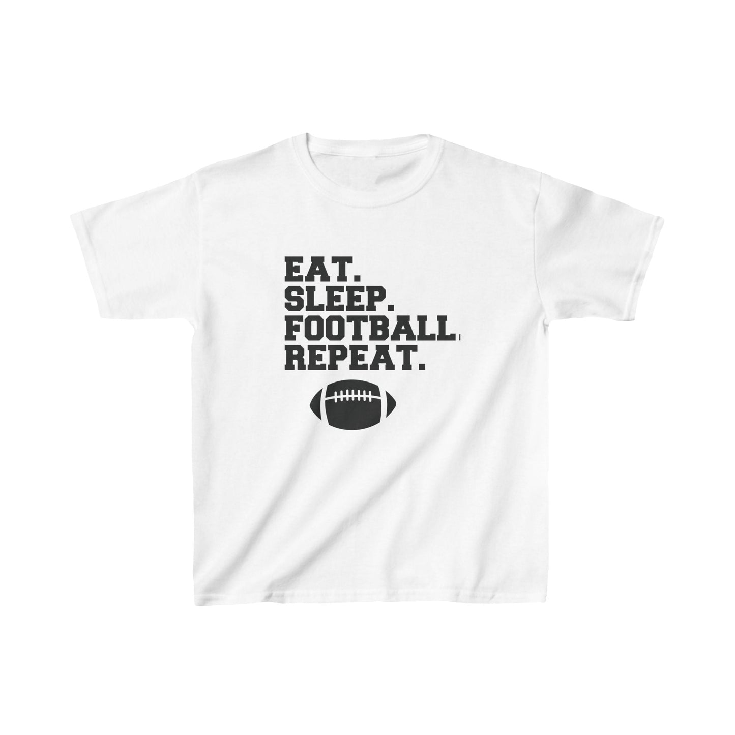 Eat Sleep Football Repeat Shirt for Youth | Football Sports Shirt | Casual or Sports Shirt for Kids - Mighty Lifestyle