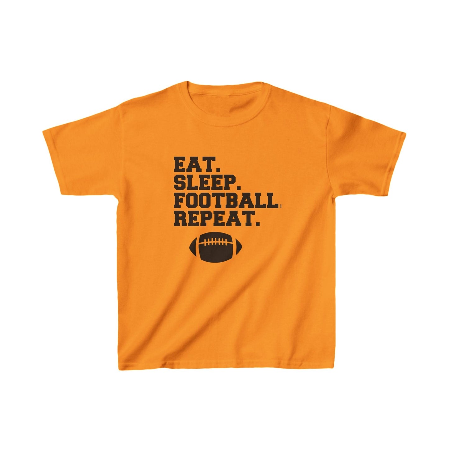 Eat Sleep Football Repeat Shirt for Youth | Football Sports Shirt | Casual or Sports Shirt for Kids - Mighty Lifestyle