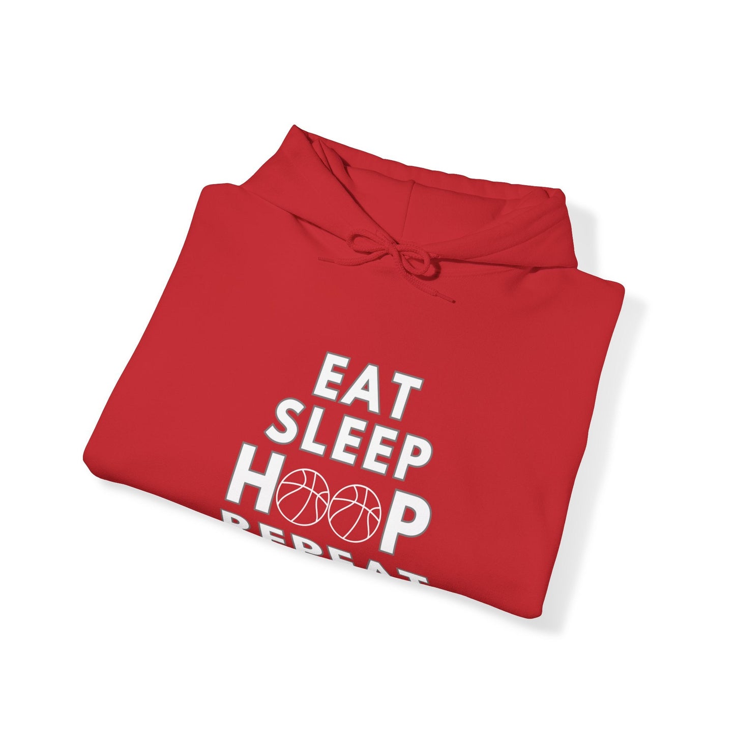 Eat Sleep Hoop Repeat, Hoops Basketball Hoodie, Unisex Heavy Blend™ Hooded Sweatshirt - Mighty Lifestyle