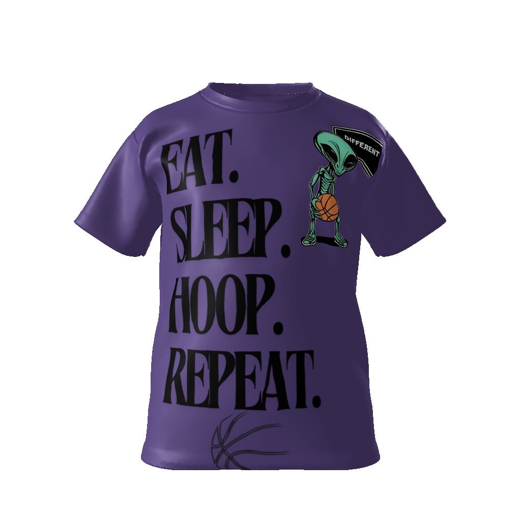 EAT SLEEP HOOP REPEAT YOUTH SHIRT, Kids Softstyle T-Shirt - Mighty Lifestyle