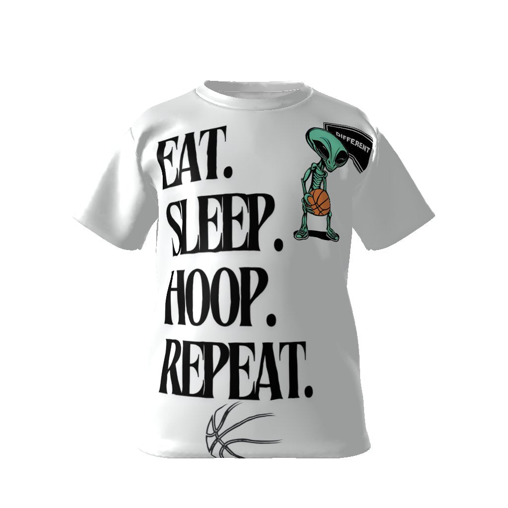 EAT SLEEP HOOP REPEAT YOUTH SHIRT, Kids Softstyle T-Shirt - Mighty Lifestyle