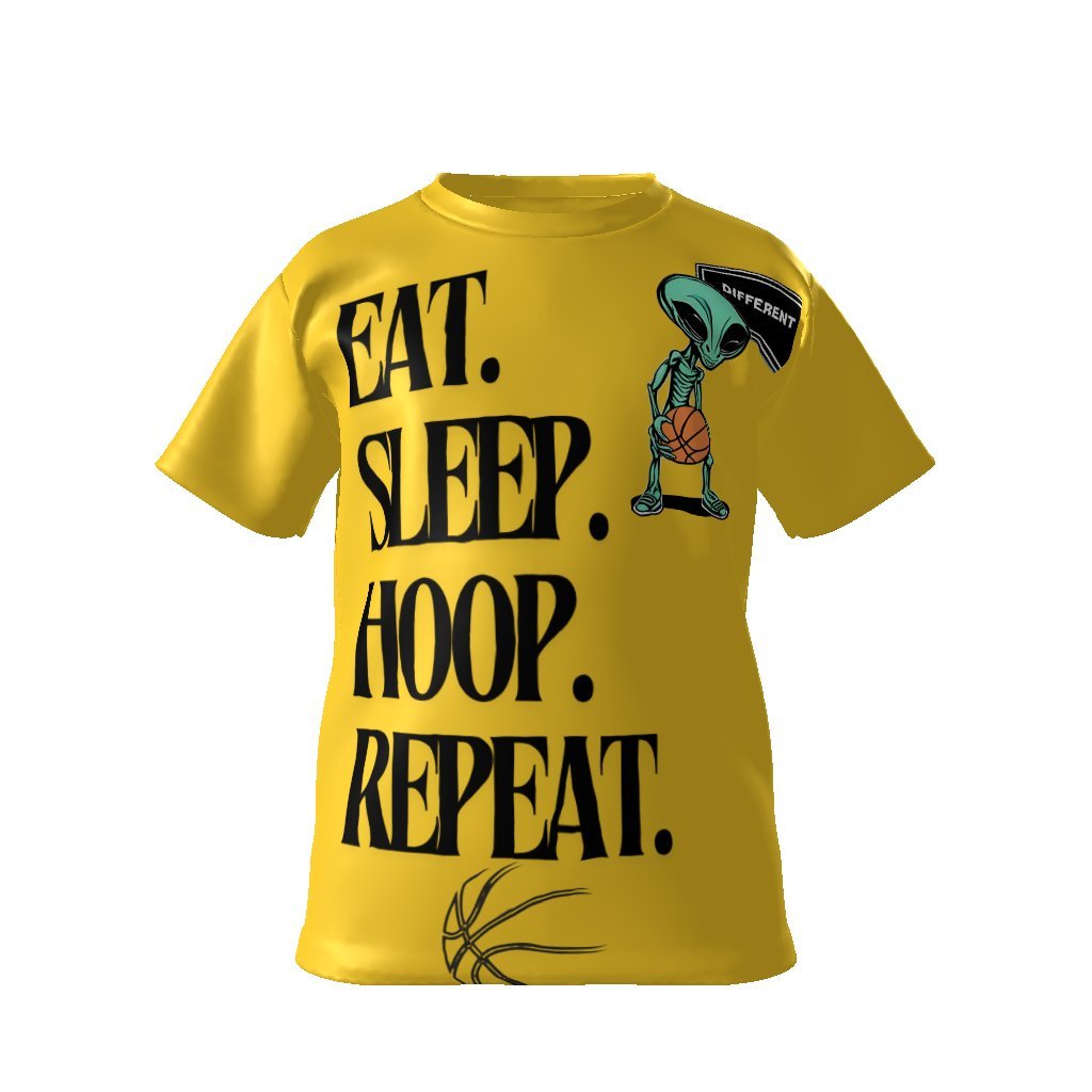 EAT SLEEP HOOP REPEAT YOUTH SHIRT, Kids Softstyle T-Shirt - Mighty Lifestyle