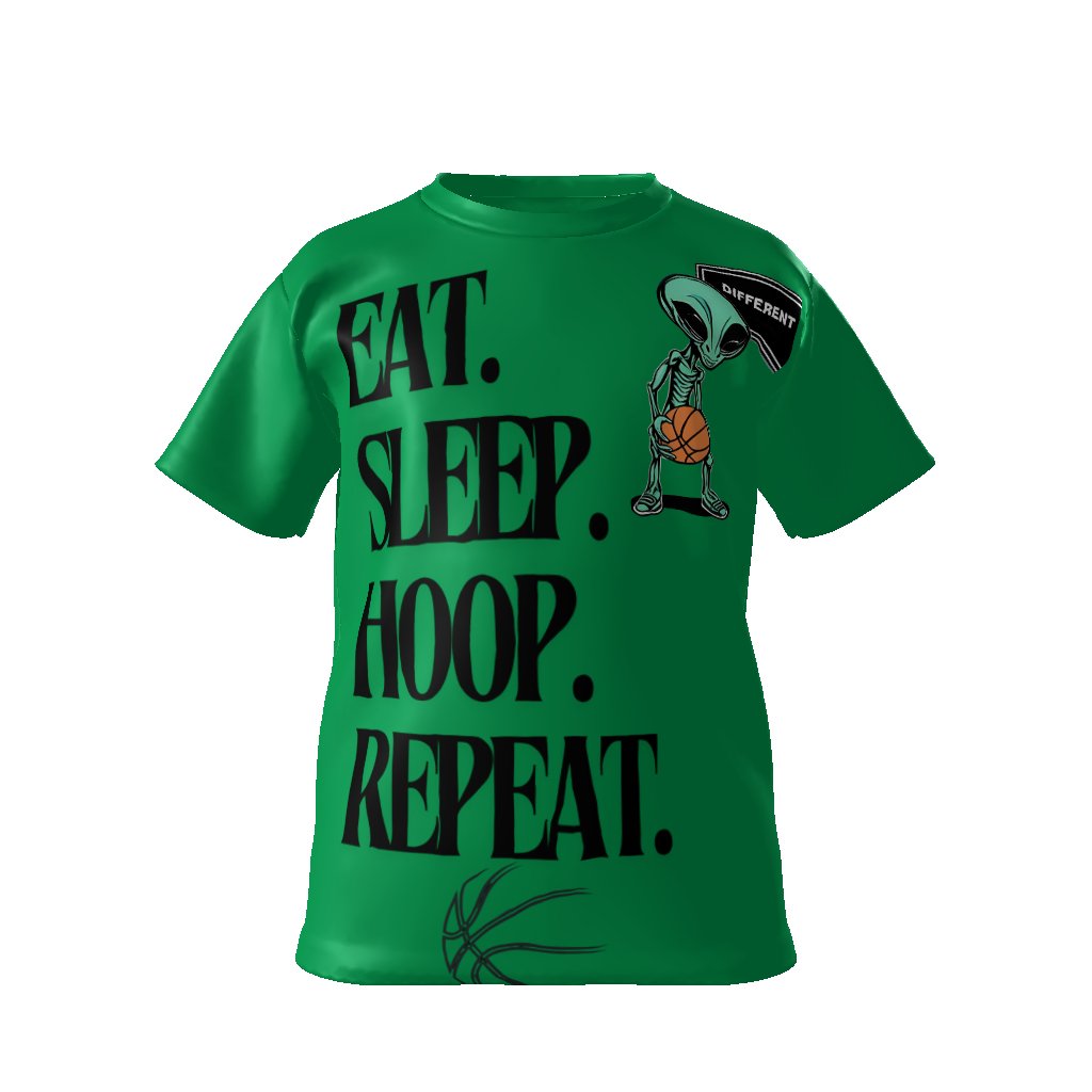 EAT SLEEP HOOP REPEAT YOUTH SHIRT, Kids Softstyle T-Shirt - Mighty Lifestyle