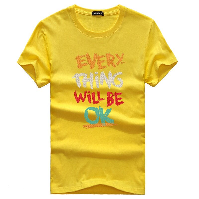 ELevated | Everything Will Be Okay | Men's T-Shirt New Men's T-Shirts Plus Size S - 5XL Summer Short Sleeve Men's T Shirts Men's T Shirts TShirts Homme T - Shir - Mighty Lifestyle