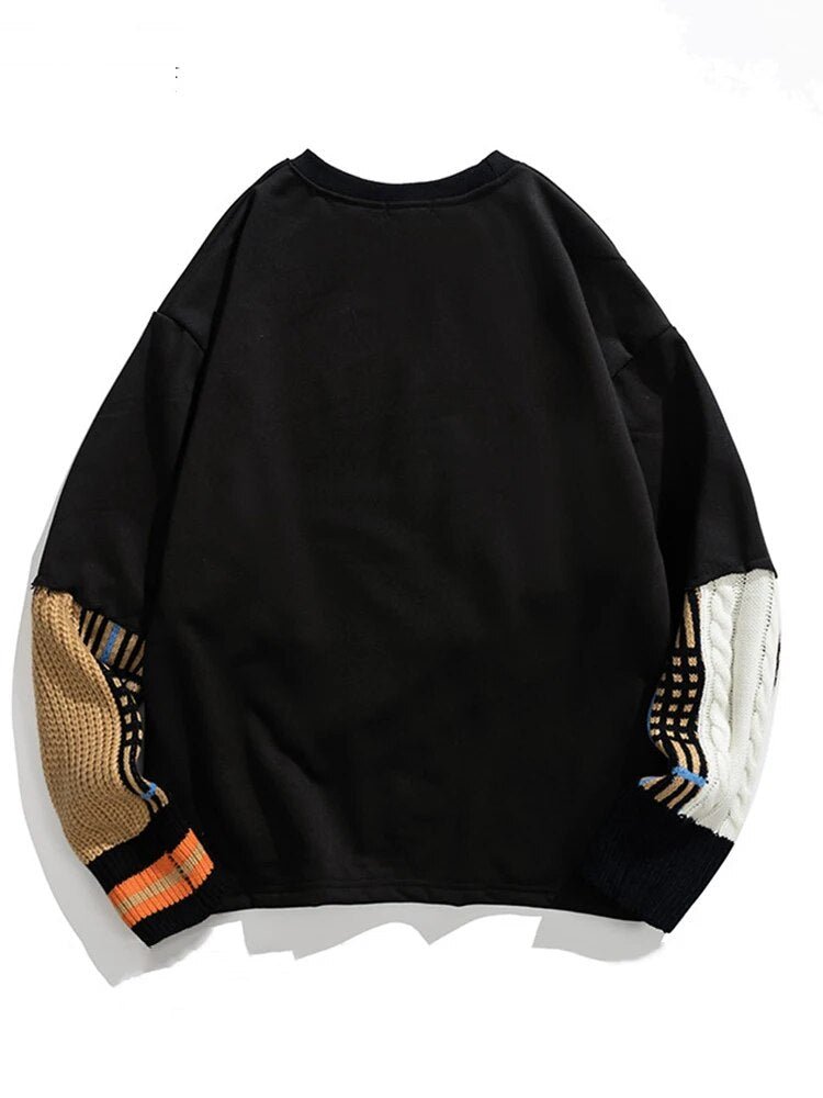 Ella Sweater | Plaid Patchwork Sweater For Women Fashion O - neck Contrast Color Niche Design Knit Tops Autumn - Mighty Lifestyle