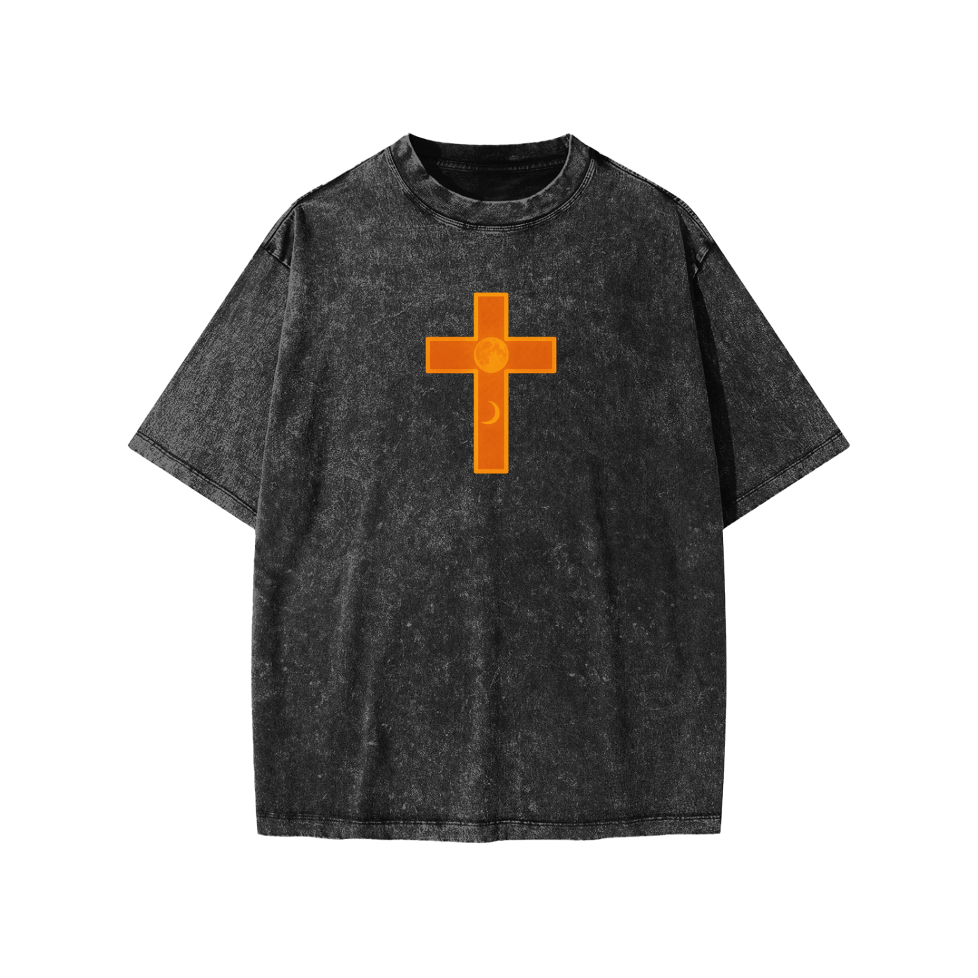 Cross Moon Phase Snow Washed Kids' T-shirt