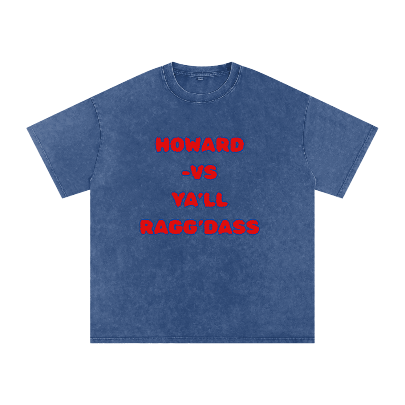Howard University Shirt, Howard U, HU Bison Shirt Snow Washed Oversized Cotton T-Shirt | Ragg’Dass