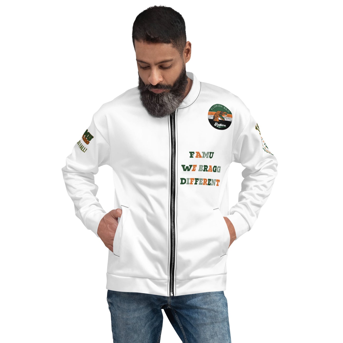 FAFO Jacket | FAMU Ball Til You Fall Jacket | HBCU Unisex Bomber Jacket - Mighty Lifestyle