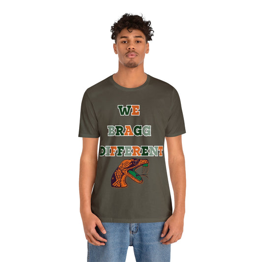 FAMU Rattler HBCU We BRAGG Different Shirt | FAMU We Bragg Different FAFO Tshirt, HBCU Shirt, Unisex Jersey Short Sleeve Tee - Mighty Lifestyle