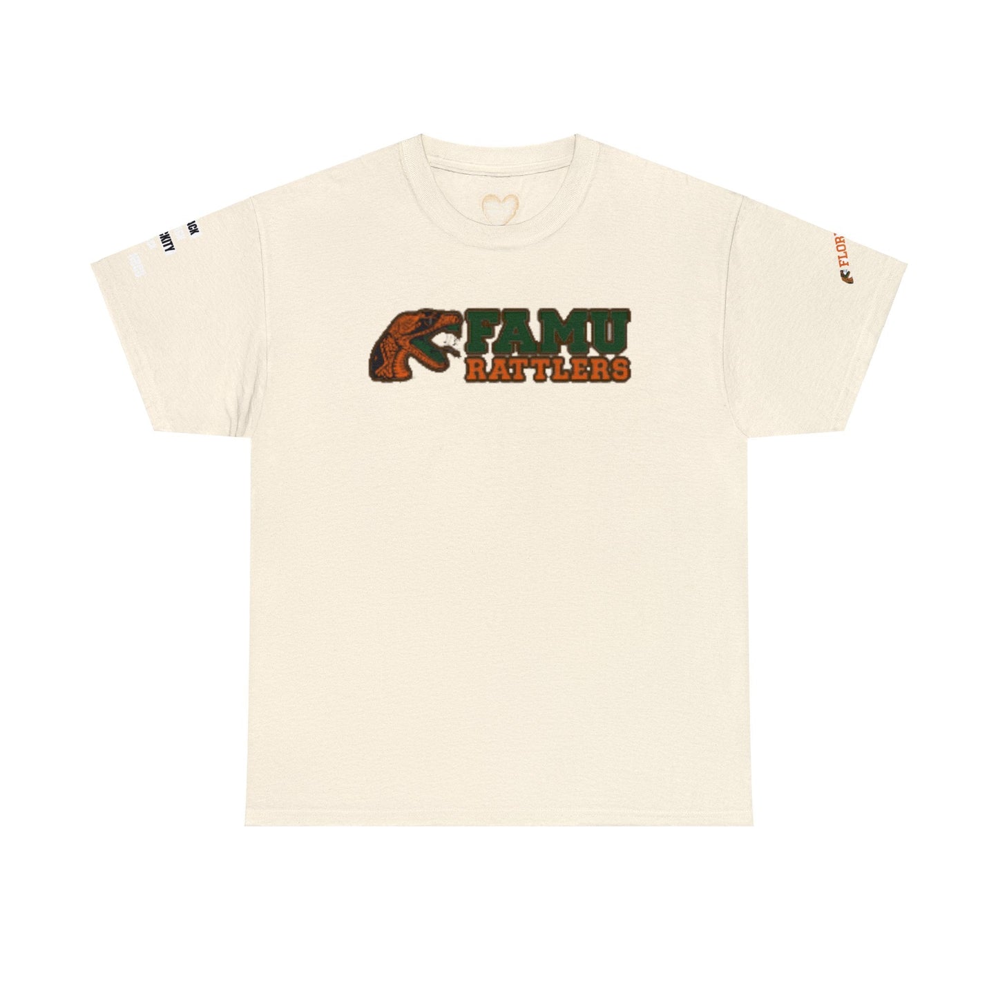 FAMU Rattler Tee with HBCU images on sleeves, FL A&M University Grad, Rattler Nation Tee, hbcu TShirt, Famuly Shirt, shirt for melanin hbcu - Mighty Lifestyle