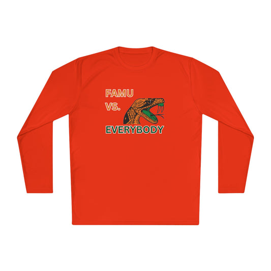 FAMU Vs Everyone, We Bragg Different, FAFO, Unisex Lightweight Long Sleeve Tee, HBCU Shirt - Mighty Lifestyle