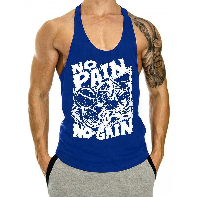 Fitness Tank op Mens Loose Training Racerback Sleeveless Cotton Basketball Sports Tank Top Bodybuilding Trend - Mighty Lifestyle