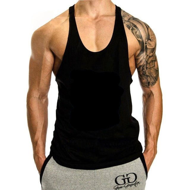 Fitness Tank op Mens Loose Training Racerback Sleeveless Cotton Basketball Sports Tank Top Bodybuilding Trend - Mighty Lifestyle