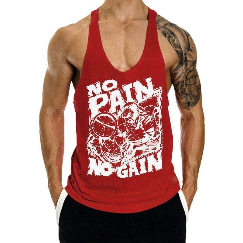 Fitness Tank op Mens Loose Training Racerback Sleeveless Cotton Basketball Sports Tank Top Bodybuilding Trend - Mighty Lifestyle